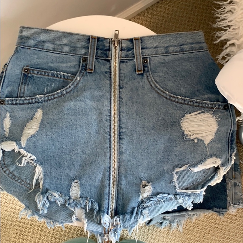 Carmar denim Beatrice Zip Front skirt!